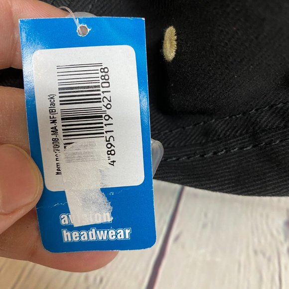 Vintage Hat Cap Strap Back Black Brown Bill Newfoundland Canada Embroidered - Picture 9 of 11